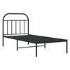 vidaXL Bedframe met hoofdbord metaal zwart 90x200 cm