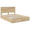vidaXL Opslag bed met lade Sonoma Eiken 150 x 200 cm Bewerkt hout