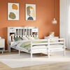 vidaXL Bed met boekenkast zonder matras grenenhout wit 160x200 cm