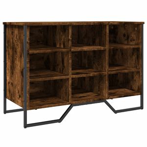 vidaXL Schoenenkast 90x38x61,5 cm bewerkt hout gerookt eikenkleurig