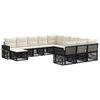 vidaXL Tuinbankenset 12 st Zwart en Cream Wit poly rattan