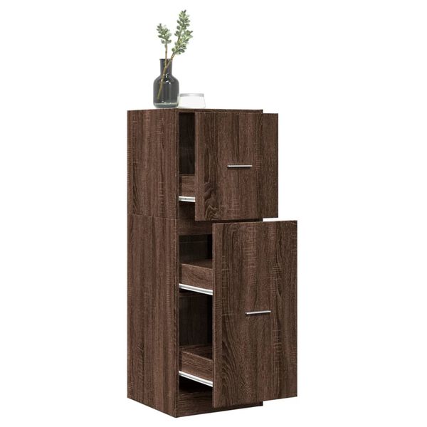 vidaXL Apothekerskast 40x41x118 cm bewerkt hout bruin eikenkleurig
