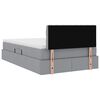 vidaXL Opbergbed met LED met matras Lichtgrijs 120 x 200 cm Stof