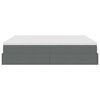 vidaXL Ottoman bed met matrassen 180x200cm stof donkergrijs