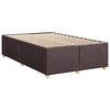 vidaXL Bedframe zonder matras 120x190 cm stof donkerbruin