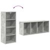 vidaXL Hangkast met opslag Beton Grijs 40 x 29,5 x 100 cm Bewerkt hout