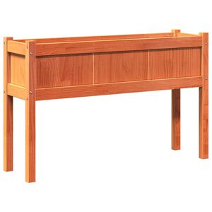 vidaXL Plantenbak met poten 110x31x70 cm grenenhout wasbruin