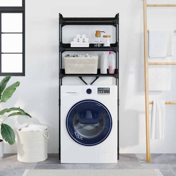 vidaXL Wasmachineplank met plank 67 x 25 x 163 cm Bewerkt hout