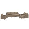 vidaXL 4-delige Loungeset met kussens stof taupe