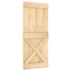 vidaXL Schuifdeur NARVIK Naturel en Zwart 90 x 210 cm (213,5 cm)