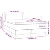 vidaXL Boxspring met matras fluweel donkerblauw 120x200 cm
