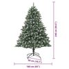 vidaXL Kunstkerstboom met 300 LED Groen 240 cm PVC en Plastic en Staal