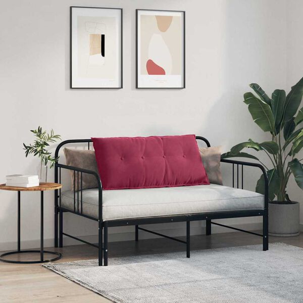 vidaXL Rugkussen Wijnrood 100 x 50 cm Cordstof