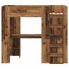 vidaXL Loft Bedframe met Bureau Oudhout 98.5 x 200 cm Bewerkt hout