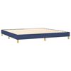 vidaXL Boxspring met matras stof blauw 200x200 cm