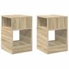 vidaXL Bijzettafel 2 st Sonoma Eiken 30,5 x 30 x 45 cm Bewerkt hout
