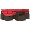 vidaXL Tuin Sofa Set 7 st Bruin poly rattan