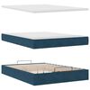 vidaXL Ottoman bed met matras 140x190cm fluweel donkerblauw