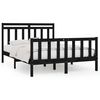 vidaXL Bedframe massief grenenhout zwart 140x200 cm