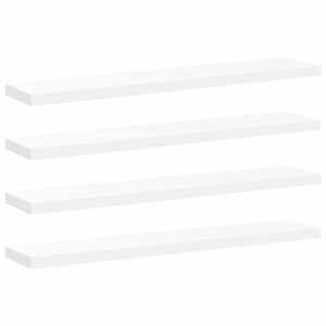 vidaXL Wandschappen zwevend 4 st 120x23,5x3,8 cm MDF wit