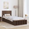vidaXL Bedframe met plank Bruin Eiken 100 x 200 cm Bewerkt hout