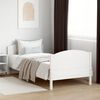vidaXL Bedframe zonder matras massief grenenhout wit 140x200 cm