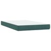vidaXL Boxspring met matras en LED fluweel donkergroen 120x210 cm
