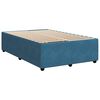 vidaXL Boxspring met matras fluweel donkerblauw 120x200 cm