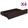 vidaXL Bedframe met 4 lades 160x200 cm massief grenenhout donkerbruin