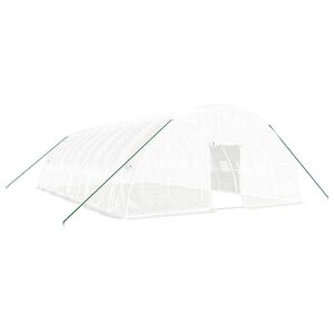 vidaXL Tuinkas met stalen frame 60 m&sup2; 10x6x2,85 m wit