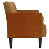 vidaXL Loveseat bank met bolsters bruin 110 cm fluweel