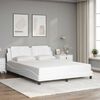 vidaXL Bedframe zonder matras "Zadar" kunstleer wit 160x200 cm