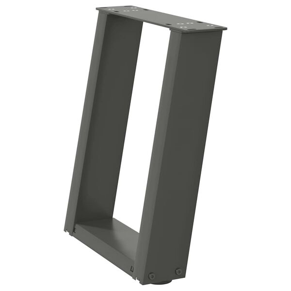 vidaXL Salontafelpoten 2 st U-vormig 28x(42-43) cm staal antraciet