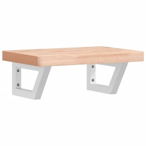 vidaXL Badkamer wandschap staal en massief beukenhout