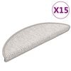 vidaXL Trapmatten zelfklevend 15 st sisal-look 56x17x3 cm platinakleur