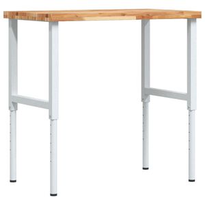 vidaXL Werkbank rechthoekig 100x60x(73-99,5) cm massief acaciahout