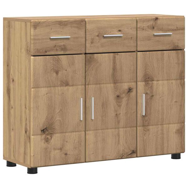 vidaXL Dressoir Artisan Eiken 88,5 x 30,5 x 73 cm Bewerkt hout