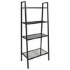 vidaXL Ladder boekenkast 4 schappen metaal zwart