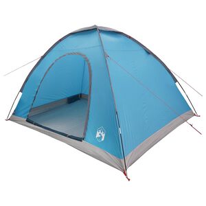 vidaXL Kamperen tent 4-persoons Blauw 185T Polyester met PU coating