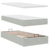 vidaXL Ottoman bed met matrassen 160x200cm fluweel lichtgrijs
