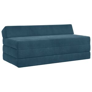 vidaXL Vouwbare Bankbed Blauw 120 x 60 x 49 cm Stof