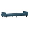 vidaXL Slaapbank 2-zits fluweel blauw
