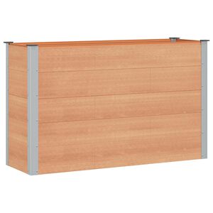 vidaXL Verhoogde plantenbak Bruin 150 x 50 x 91 cm WPC en Aluminium