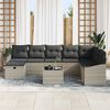 vidaXL Tuin Sofa Set met kussen met opslag 9 pcs poly rattan