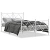 vidaXL Bedframe met hoofd- en voeteneinde metaal wit 120x200 cm