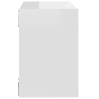 vidaXL Wandschappen kubus 6 st 22x15x22 cm hoogglans wit