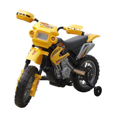 vidaXL Kindermotor geel en zwart