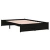 vidaXL Bedframe massief hout zwart 120x190 cm