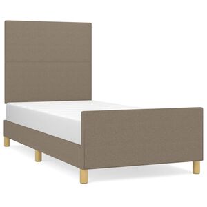 vidaXL Bedframe zonder matras 90x190 cm stof taupe
