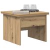 vidaXL Salontafel Artisan Eiken 55 x 54,5 x 45 cm Bewerkt hout